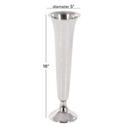 Wholesale 😍 18" Silver Aluminum Traditional Vase by Ivory and Iris ✨ -Cheap Ivory and Iris Store D404778S 4