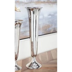 Wholesale 😍 18" Silver Aluminum Traditional Vase by Ivory and Iris ✨ -Cheap Ivory and Iris Store D404778S 5
