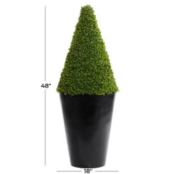 Coupon 👏 Black Fiberglass Contemporary Artificial Foliage, 18" x 18" x 48" by Ivory and Iris 😉 -Cheap Ivory and Iris Store D404839S 6