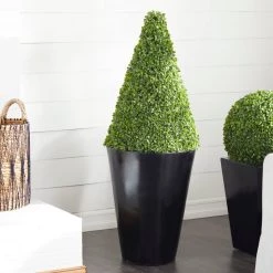 Coupon 👏 Black Fiberglass Contemporary Artificial Foliage, 18" x 18" x 48" by Ivory and Iris 😉 -Cheap Ivory and Iris Store D404839S 7