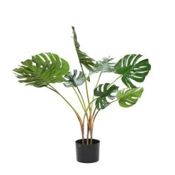 Best Pirce ✔️ Monstera Leaf Decorations With Pot, 29", Green by Ivory and Iris 🎁 -Cheap Ivory and Iris Store D404842S 6