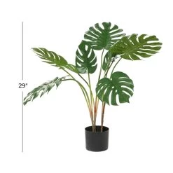 Best Pirce ✔️ Monstera Leaf Decorations With Pot, 29", Green by Ivory and Iris 🎁 -Cheap Ivory and Iris Store D404842S 7