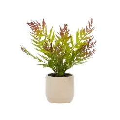 New π― Beige Ceramic Contemporary Artificial Foliage, 11" x 12" x 13" by Ivory and Iris π