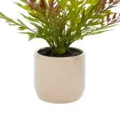 New 💯 Beige Ceramic Contemporary Artificial Foliage, 11" x 12" x 13" by Ivory and Iris 🎁 -Cheap Ivory and Iris Store D404848S 3