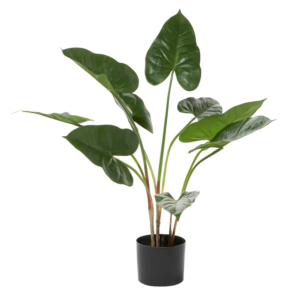 Outlet π Tall Artificial Anthurium Leaf Plant w Metal Pot for Indoor Decor, 18" by Ivory and Iris π 1 Outlet π Tall Artificial Anthurium Leaf Plant w Metal Pot for Indoor Decor, 18" by Ivory and Iris π