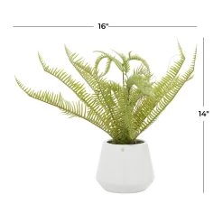 Budget 💯 White Ceramic Contemporary Artificial Foliage, 18" x 16" x 14" by Ivory and Iris 🧨 -Cheap Ivory and Iris Store D404859S 5