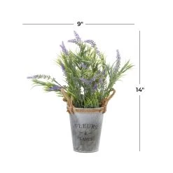 Coupon 👍 Grey Plastic Contemporary Artificial Foliage, 13" x 9" x 14" by Ivory and Iris 🥰 -Cheap Ivory and Iris Store D404861S 5