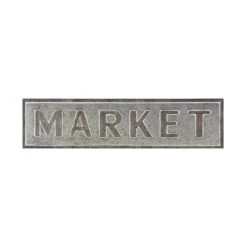 Best reviews of π― Gray Metal Farmhouse Market Sign Wall Décor by Ivory and Iris π