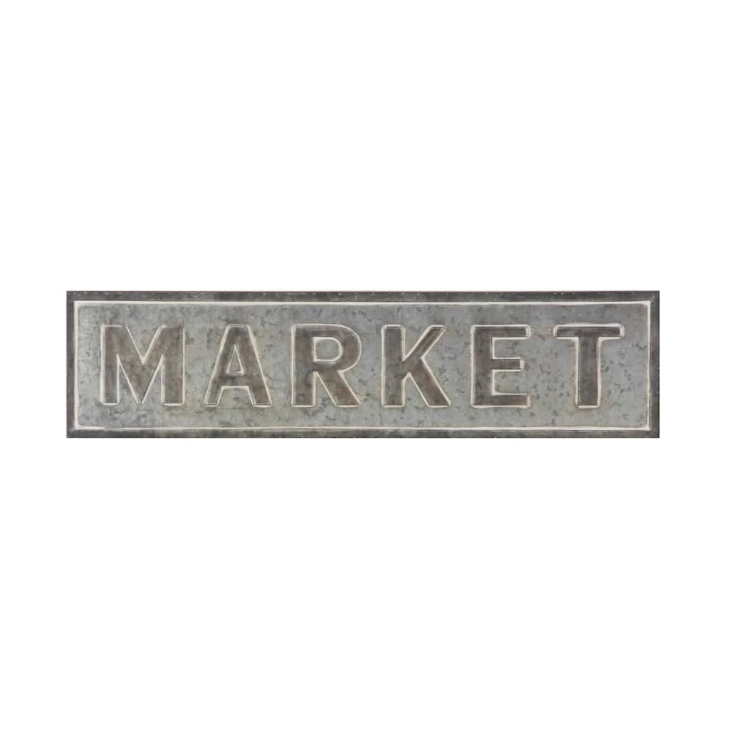 Best reviews of π― Gray Metal Farmhouse Market Sign Wall Décor by Ivory and Iris π 1 Best reviews of π― Gray Metal Farmhouse Market Sign Wall Décor by Ivory and Iris π
