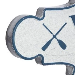 Brand new 😍 Blue Metal Coastal Sign Wall Décor by Ivory and Iris 🧨 -Cheap Ivory and Iris Store D404865S 3