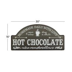 Best reviews of 🛒 30" Black Hot Chocolate Farmhouse Wall Sign by Ivory and Iris 😍 -Cheap Ivory and Iris Store D404874S 11