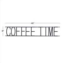 Cheap 🧨 46" Black Coffee Time Iron Wall Sign by Ivory and Iris 🧨 -Cheap Ivory and Iris Store D404877S 6