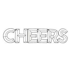 Outlet π 35" Black Cheers Industrial Metal Wall Sign by Ivory and Iris π 9 Outlet π 35" Black Cheers Industrial Metal Wall Sign by Ivory and Iris π -Cheap Ivory and Iris Store D404878S 3