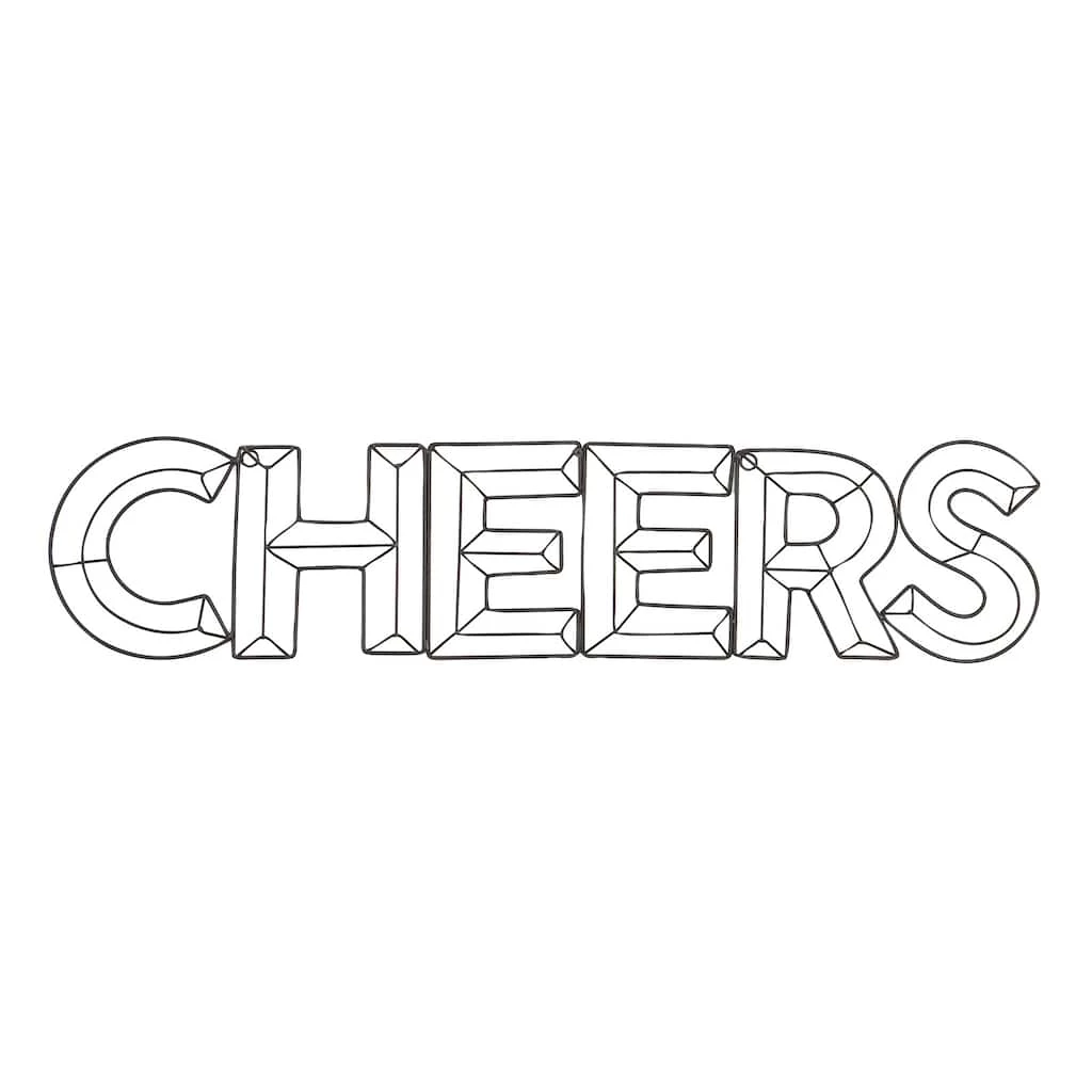 Outlet π 35" Black Cheers Industrial Metal Wall Sign by Ivory and Iris π 3 Outlet π 35" Black Cheers Industrial Metal Wall Sign by Ivory and Iris π - Image 3