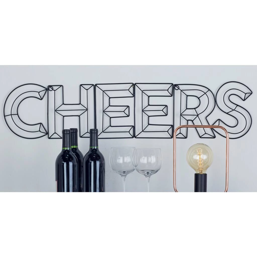 Outlet π 35" Black Cheers Industrial Metal Wall Sign by Ivory and Iris π 7 Outlet π 35" Black Cheers Industrial Metal Wall Sign by Ivory and Iris π - Image 7