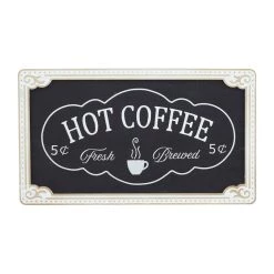 Deals 🌟 24" Black Hot Coffee Wall Sign by Ivory and Iris 🤩