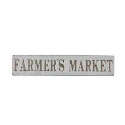 Best Sale βοΈ 36" Beige Farmhouse Metal Wall Sign by Ivory and Iris π€©