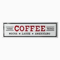 Wholesale ❤️ 34" White Fresh Brewed Coffee Farmhouse Metal Wall Sign by Ivory and Iris 😍