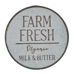 Brand new 𧨠16" Beige Farmhouse Metal Wall Sign by Ivory and Iris π