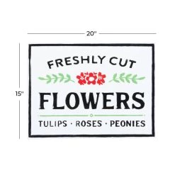 Coupon ⌛ 20" White Farmhouse Metal Wall Sign by Ivory and Iris 👍 -Cheap Ivory and Iris Store D404894S 7