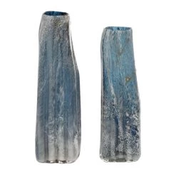 Brand new ⌛ Blue Glass Contemporary Vase Set by Ivory and Iris ✨ 10 Brand new ⌛ Blue Glass Contemporary Vase Set by Ivory and Iris ✨ -Cheap Ivory and Iris Store D405015S 3