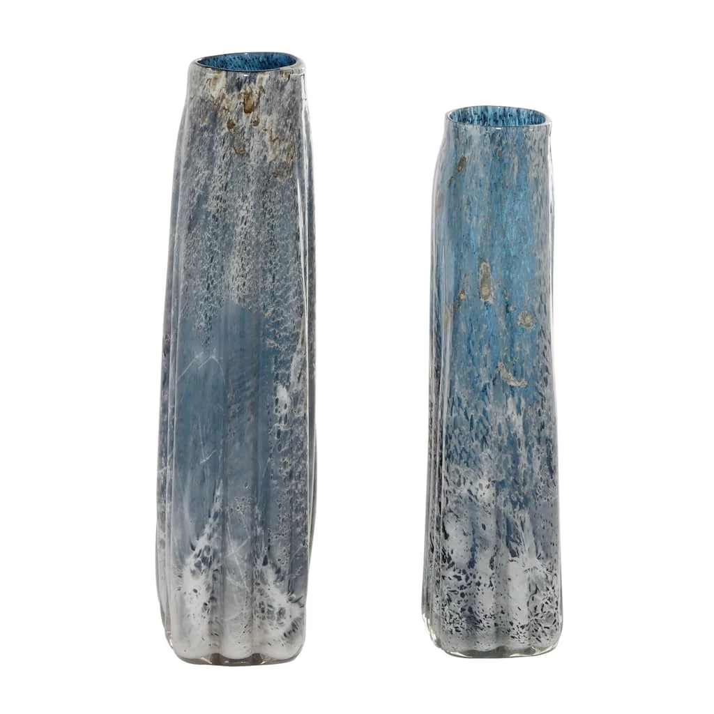 Brand new ⌛ Blue Glass Contemporary Vase Set by Ivory and Iris ✨ 6 Brand new ⌛ Blue Glass Contemporary Vase Set by Ivory and Iris ✨ - Image 6