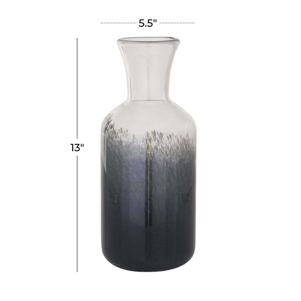 Deals π― 13.2" Clear & Gray Gradient Glass Coastal Vase by Ivory and Iris π 5 Deals π― 13.2" Clear & Gray Gradient Glass Coastal Vase by Ivory and Iris π - Image 5