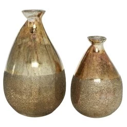 Brand new π Gold Glass Rustic Vase Set by Ivory and Iris π