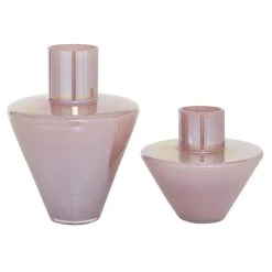 Outlet π White Glass Glam Vase Set by Ivory and Iris β