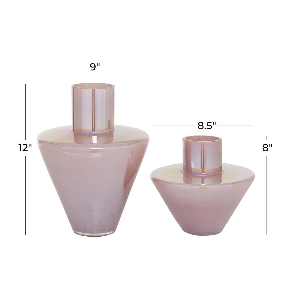 Outlet π White Glass Glam Vase Set by Ivory and Iris β 5 Outlet π White Glass Glam Vase Set by Ivory and Iris β - Image 5