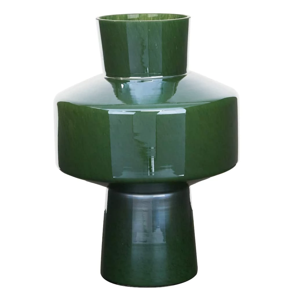 Outlet π₯° 13" Green Modern Glass Vase by Ivory and Iris π 1 Outlet π₯° 13" Green Modern Glass Vase by Ivory and Iris π
