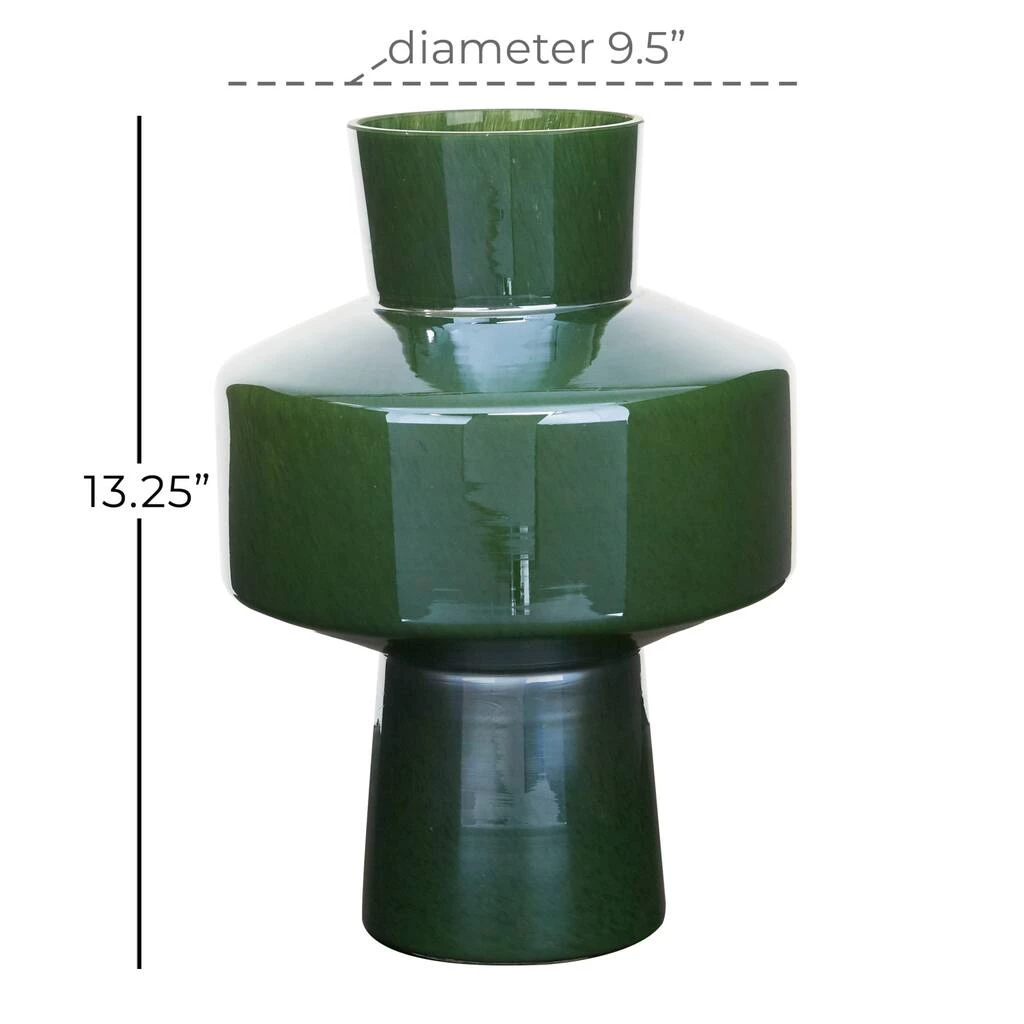 Outlet π₯° 13" Green Modern Glass Vase by Ivory and Iris π 5 Outlet π₯° 13" Green Modern Glass Vase by Ivory and Iris π - Image 5