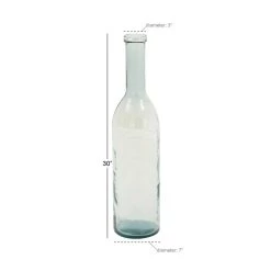 Discount 🌟 30" Aquamarine Farmhouse Glass Vase by Ivory and Iris ✔️ -Cheap Ivory and Iris Store D405043S 4