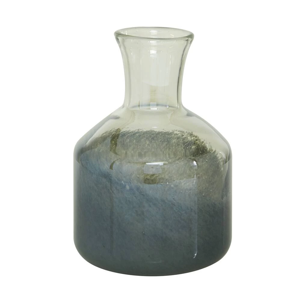 Discount 😀 10" Gray Coastal Style Gradient Glass Vase by Ivory and Iris ❤️ 2 Discount 😀 10" Gray Coastal Style Gradient Glass Vase by Ivory and Iris ❤️ - Image 2