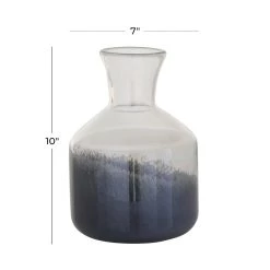 Discount 😀 10" Gray Coastal Style Gradient Glass Vase by Ivory and Iris ❤️ 10 Discount 😀 10" Gray Coastal Style Gradient Glass Vase by Ivory and Iris ❤️ -Cheap Ivory and Iris Store D405049S 5