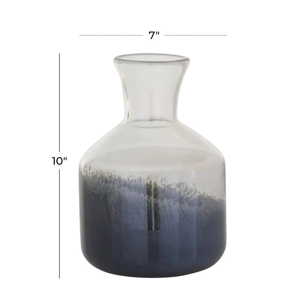 Discount 😀 10" Gray Coastal Style Gradient Glass Vase by Ivory and Iris ❤️ 5 Discount 😀 10" Gray Coastal Style Gradient Glass Vase by Ivory and Iris ❤️ - Image 5
