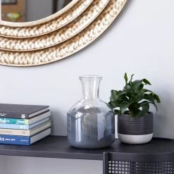 Discount 😀 10" Gray Coastal Style Gradient Glass Vase by Ivory and Iris ❤️ 11 Discount 😀 10" Gray Coastal Style Gradient Glass Vase by Ivory and Iris ❤️ -Cheap Ivory and Iris Store D405049S 6