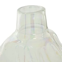 Cheap 🛒 14" White Contemporary Glass Vase by Ivory and Iris 🔥 -Cheap Ivory and Iris Store D405053S 4