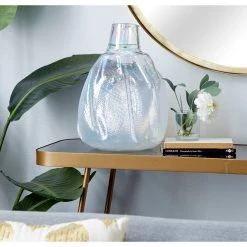 Cheap 🛒 14" White Contemporary Glass Vase by Ivory and Iris 🔥 -Cheap Ivory and Iris Store D405053S 7