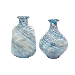 Hot Sale ⌛ Blue Contemporary Glass Vase Set by Ivory and Iris 😍