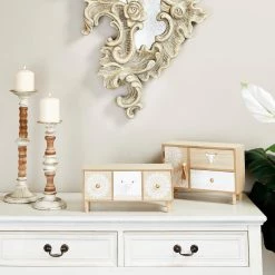 Best deal 😉 Light Brown Wood Eclectic 3-Drawer Jewelry Box by Ivory and Iris 👏 -Cheap Ivory and Iris Store D407368S 5