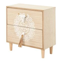 Best deal π Light Brown Wood Eclectic 2-Drawer Jewelry Box by Ivory and Iris β