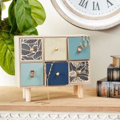 Promo π€© Blue Wood Eclectic 6-Drawer Jewelry Box by Ivory and Iris β 11 Promo π€© Blue Wood Eclectic 6-Drawer Jewelry Box by Ivory and Iris β -Cheap Ivory and Iris Store D407375S 6
