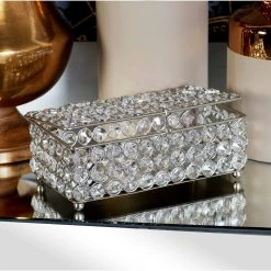 Top 10 🌟 Silver Crystal Glam Jewelry Box by Ivory and Iris 🔔 -Cheap Ivory and Iris Store D407383S 7