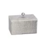 Wholesale 🌟 Gray Rectangular Aluminum Jewelry Box with Stoneware Lid by Ivory and Iris ❤️