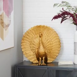 Best deal 😀 Gold Polystone Glam Sculpture, 20" x 18" by Ivory and Iris 🔔 -Cheap Ivory and Iris Store D488653S 6