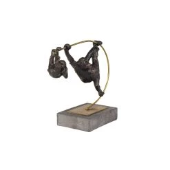 Best deal 🤩 Black Resin Modern Sculpture, Monkey 13" x 15" x 6" by Ivory and Iris 😉 -Cheap Ivory and Iris Store D488659S 4