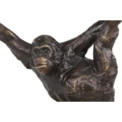 Best deal 🤩 Black Resin Modern Sculpture, Monkey 13" x 15" x 6" by Ivory and Iris 😉 -Cheap Ivory and Iris Store D488659S 5