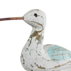 Best Pirce 🤩 Coastal White Wood and Jute Seabird Sculpture, 21" x 12" x 3" by Ivory and Iris ✨ -Cheap Ivory and Iris Store D488670S 5