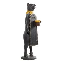 Best Pirce 😀 Black Polystone Farmhouse Pig Sculpture, 46" x 13" x 15" by Ivory and Iris ⭐